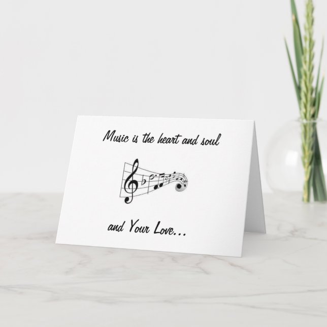 MUSICAL NOTES SENDING LOVE ON OUR WEDDING DAY (Front)