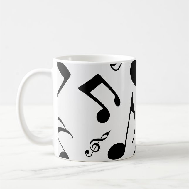 Musical Notes - Sheet Music Design Coffee Mug (Left)