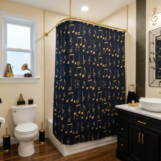 Musical Notes Shower Curtain (Creator Uploaded)