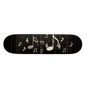 musical notes skateboard