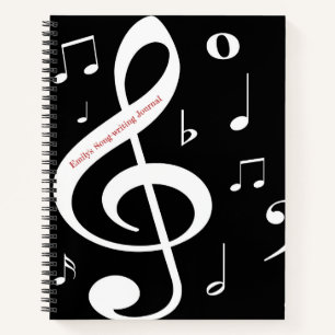 Musical Notes Song-writing Journal