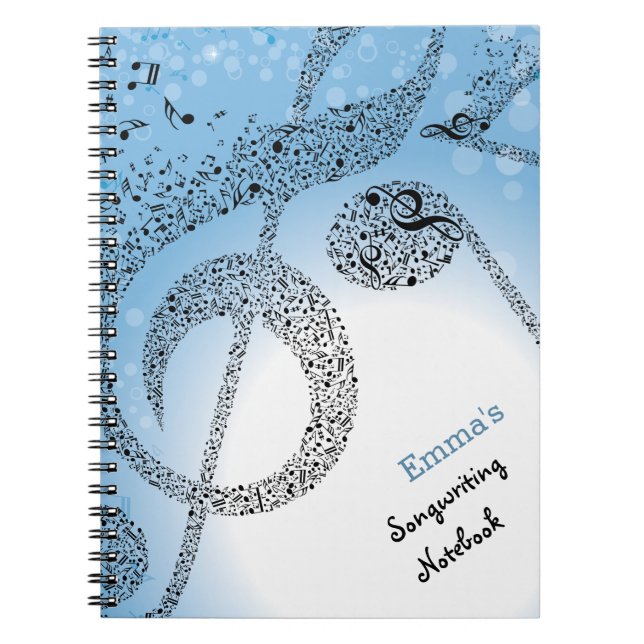 Musical Notes Songwriting Notebook (Front)