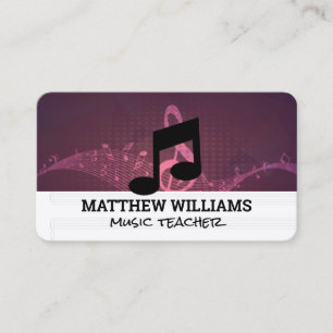 Musical Notes Sound Engineer Singer Business Card