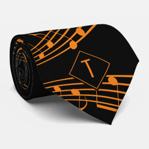 MUSICAL NOTES Staves   Monogram Tie