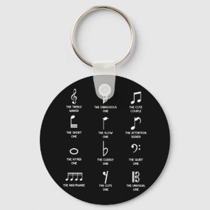 Musical Notes Symbol Definition Humor Key Ring