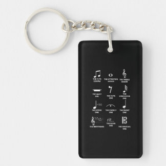 Musical Notes Symbol Definition Humour Musician Key Ring