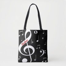 Musical Notes Tote Bag
