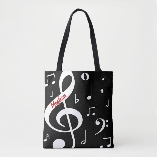 Musical Notes Tote Bag (Front)