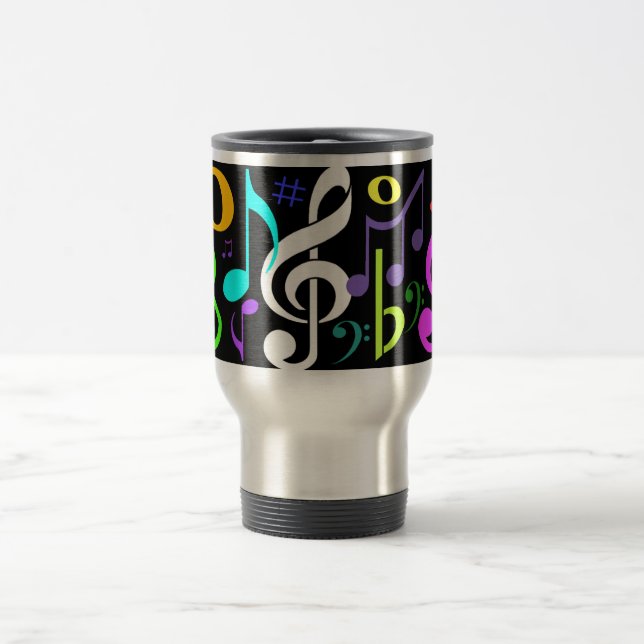 Musical Notes Travel Mug (Center)