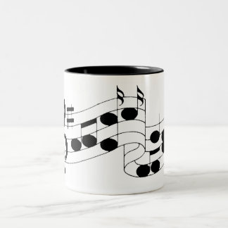 musical notes Two-Tone coffee mug