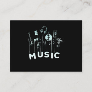 Musical Notes Vinyl Guitar Music Lover Business Card