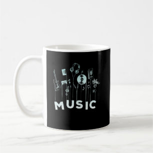 Musical Notes Vinyl Guitar Music Lover Coffee Mug