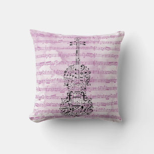 Musical Notes Violin Cushion