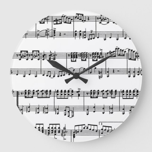 Musical Notes  Wall Clock (Front)