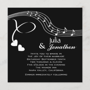 Musical Notes Wedding Invitation