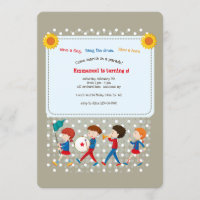 Musical Parade Birthday Invitation