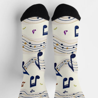  Musical pattern Socks