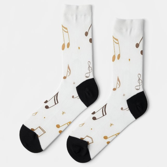  Musical pattern socks (Left)