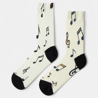  Musical pattern socks