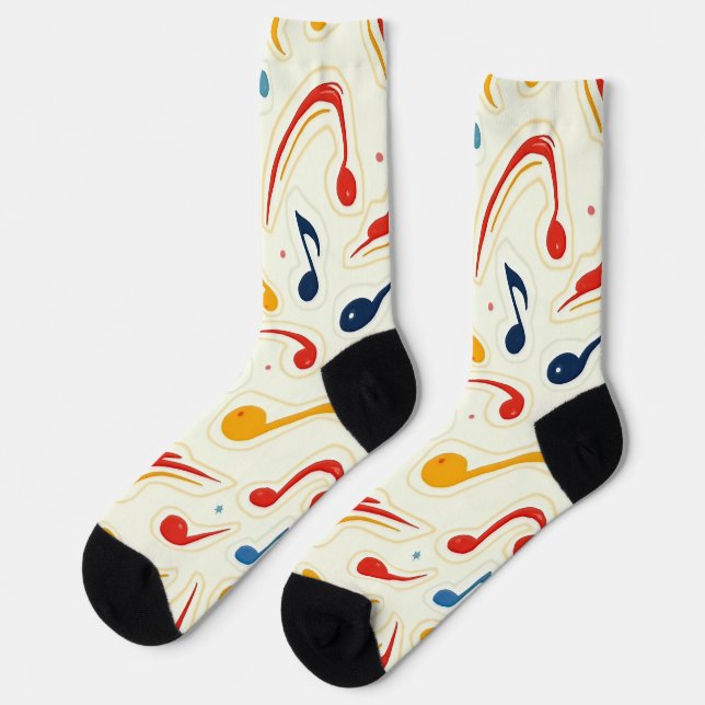  Musical pattern socks (Left)