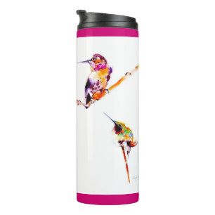 "Musical Perches" Hummingbird Print Thermal Tumbler