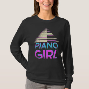 Musical Pianist Music Piano Keyboard Piano Girl T-Shirt
