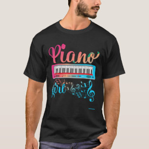 Musical Pianist Piano Keyboard Cute Piano Girl T-Shirt