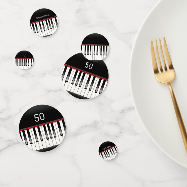 musical piano keyboard design confetti (Group)