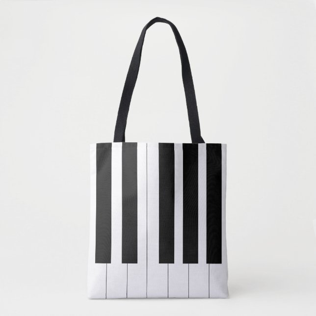 Musical Piano Keyboard Tote (Front)