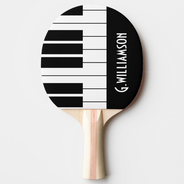 Musical Piano Keys | Add Your Name Ping Pong Paddle (Front)