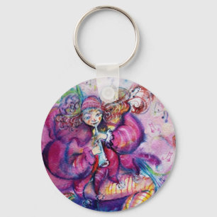 MUSICAL PINK CLOWN KEY RING