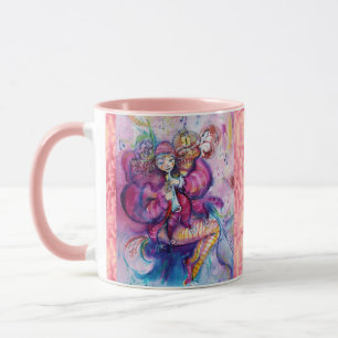 MUSICAL PINK CLOWN WITH OWL MUG