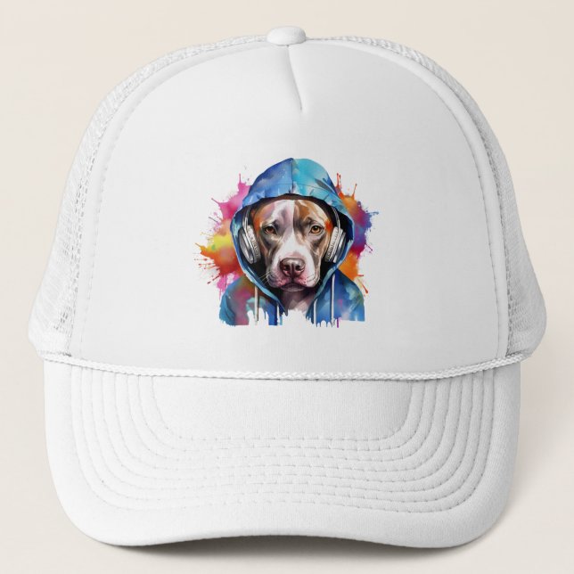 Musical Pitbull Trucker Hat (Front)