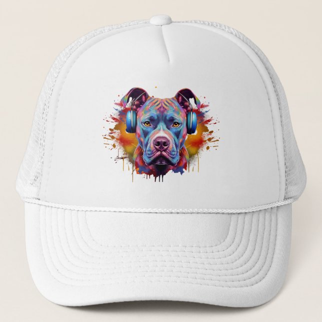 Musical Pitbull Trucker Hat (Front)