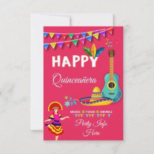 Musical Quinceañera Invitation
