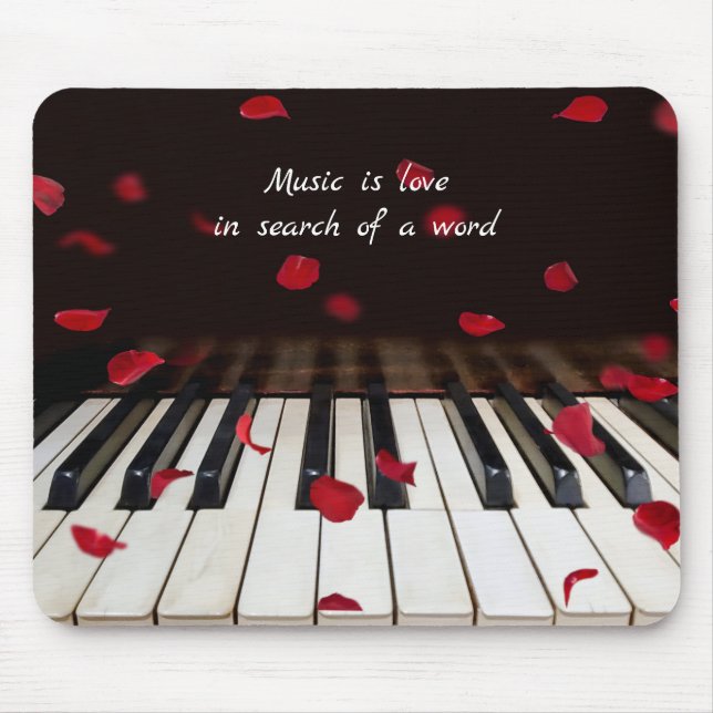 Musical Quote on Piano Keys Mouse Mat (Front)