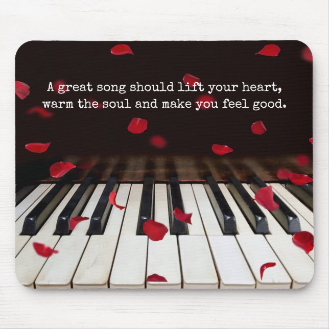 Musical Quote on Piano Keys Mouse Mat (Front)