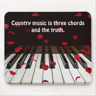 Musical Quote on Piano Keys Mouse Mat