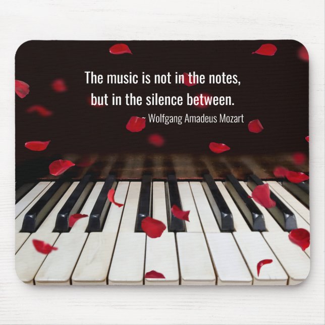 Musical Quote on Piano Keys Mouse Mat (Front)