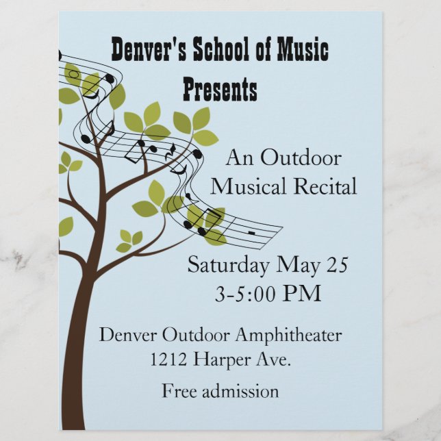 Musical Recital Custom Flyer (Front)