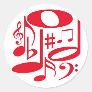 Musical  Red Sticker