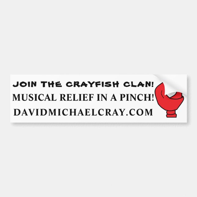 "MUSICAL RELIEF IN A PINCH" BUMPER STICKER (Front)