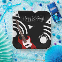 Musical Rock Star Electric Guitar Birthday