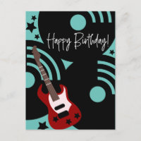 Musical Rock Star Electric Guitar Birthday