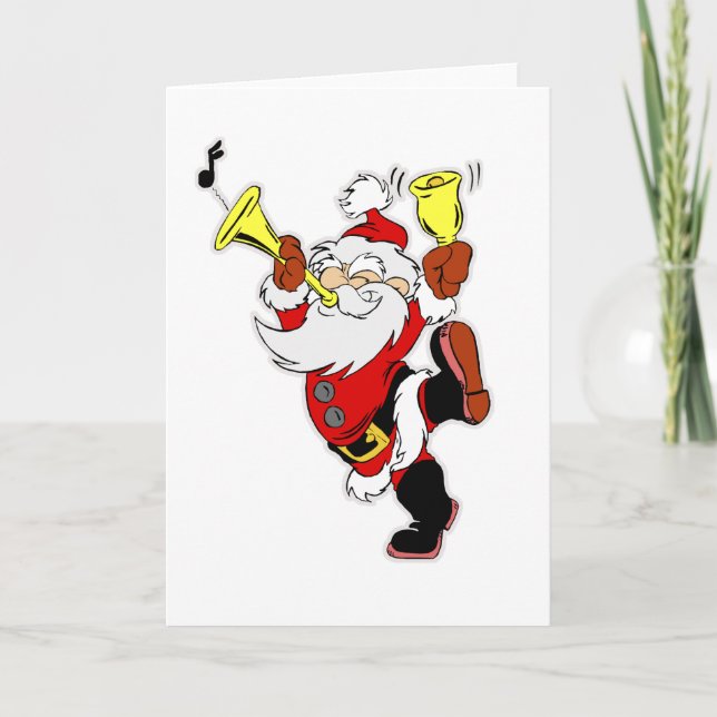 Musical Santa Claus Holiday Card (Front)