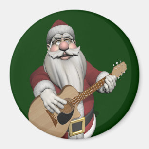 Musical Santa Claus Playing Christmas Songs Magnet
