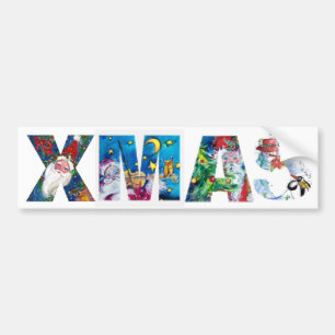 MUSICAL SANTA  XMAS PARTY / PENGUIN'S SERENADE BUMPER STICKER