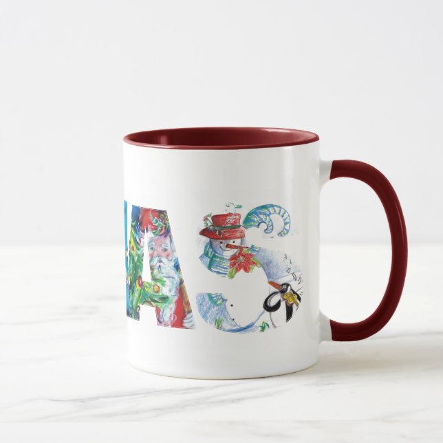 MUSICAL SANTA  XMAS PARTY / PENGUIN'S SERENADE MUG (Right)