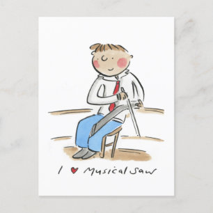 Musical Saw Postcard