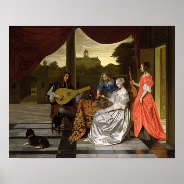 Musical Scene in Amsterdam Poster (Front)